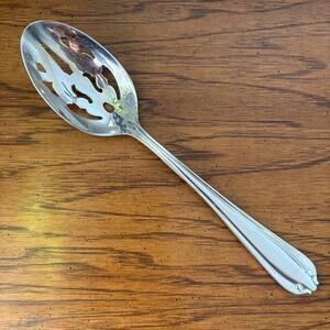 Gorham Galleria Stainless Steel 18/8 Flatware Glossy Slotted Spoon 8 1/2"